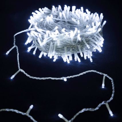 Aigostar - LED Ziemassvētku virtene 100xLED/3xAA 10,3m auksta balta