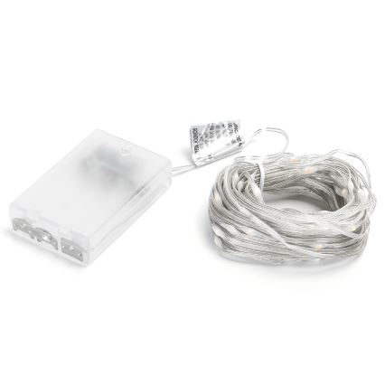 Aigostar - LED Ziemassvētku virtene 100xLED/3xAA 10,3m daudzkrāsaina