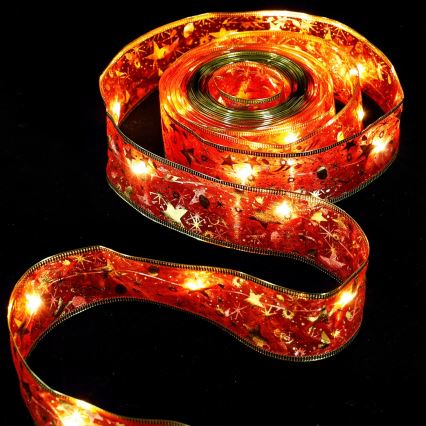 Aigostar - LED Ziemassvētku virtene 100xLED/3xAA 10 m siltā balta / sarkana