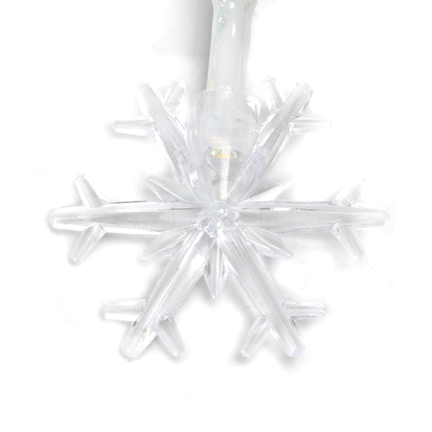 Aigostar - LED Ziemassvētku virtene 10xLED/3xAA 1,5m silti balta sniegpārslas