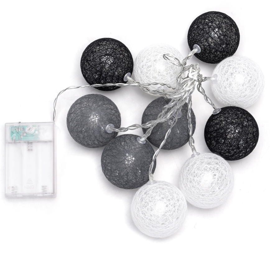 Aigostar - LED Ziemassvētku virtene 10xLED/3xAA, 2 m, silti balta