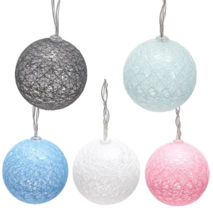 Aigostar - LED Ziemassvētku virtene 10xLED/3xAA 2m silta balta