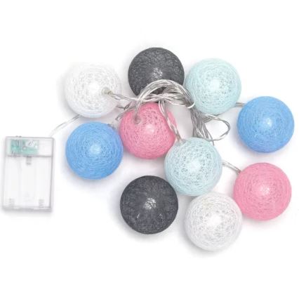 Aigostar - LED Ziemassvētku virtene 10xLED/3xAA 2m silta balta