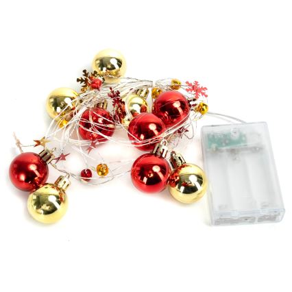 Aigostar - LED Ziemassvētku virtene, 20 LED, darbināma ar 3×AA, 2 m, siltā baltā krāsā