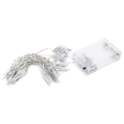 Aigostar - LED Ziemassvētku virtene 20xLED/3xAA 2,3m auksti balta