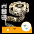 Aigostar - LED Ziemassvētku virtene 20xLED/3xAA 2 m silti balta sudraba