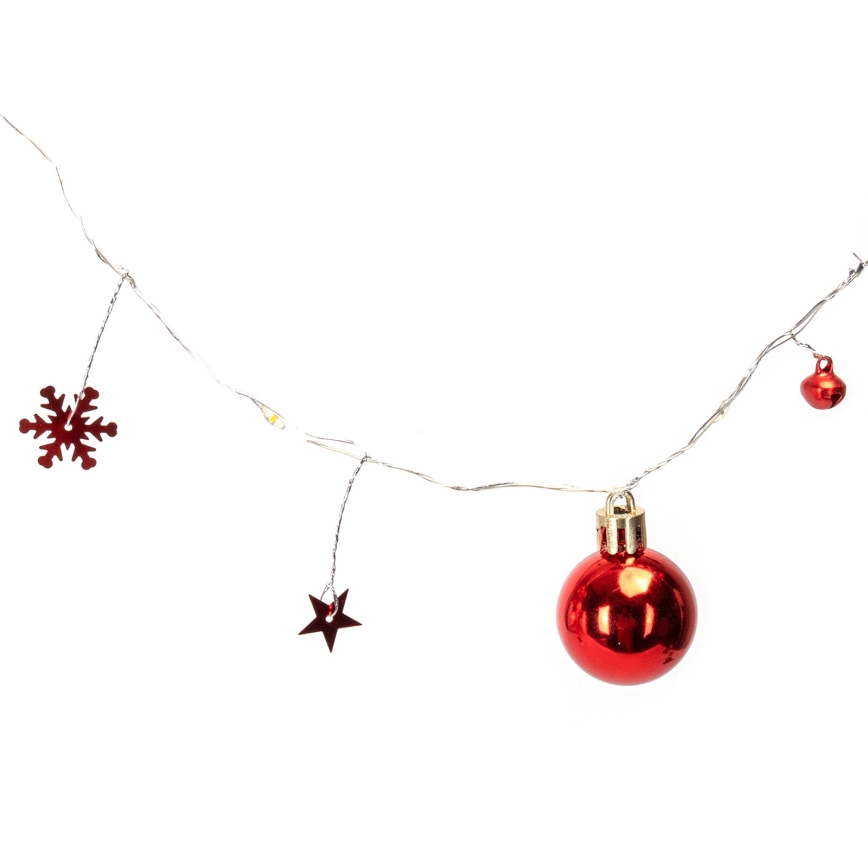 Aigostar - LED Ziemassvētku virtene 20xLED/3xAA 2 m, siltā baltā krāsā