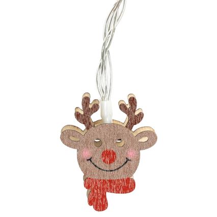 Aigostar - LED Ziemassvētku virtene 20xLED/3xAA 3m silti balta ziemeļbriedis