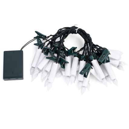 Aigostar - LED Ziemassvētku virtene, 25 LED, darbināma ar 3×AA, 5 m, silti balta