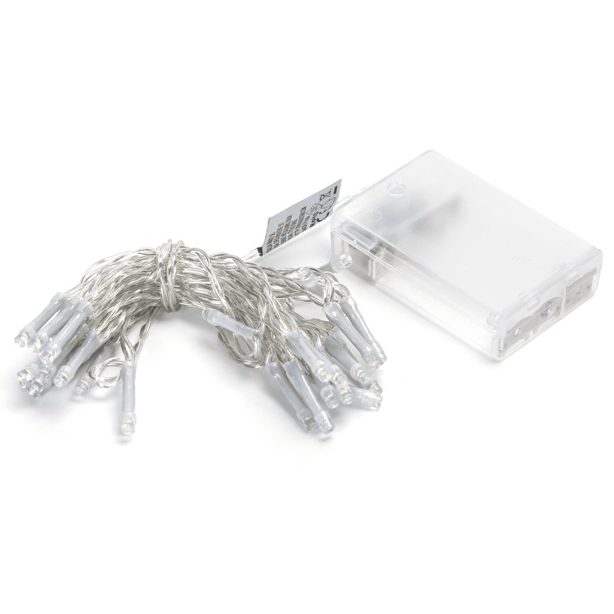Aigostar - LED Ziemassvētku virtene 30xLED/3xAA 3,3m siltā balta