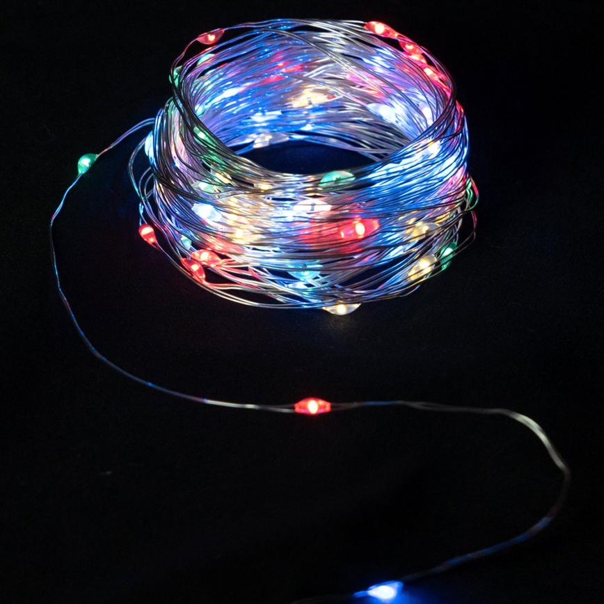 Aigostar - LED Ziemassvētku virtene 40xLED/2x3V 4m daudzkrāsaina