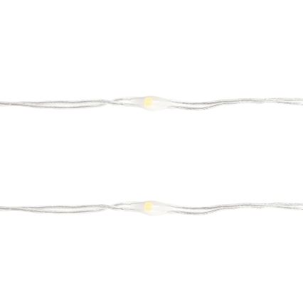 Aigostar - LED Ziemassvētku virtene 50xLED/3xAA 5,3 m silti balta