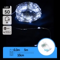 Aigostar - LED Ziemassvētku virtene 50xLED/3xAA 5,3m auksti balta