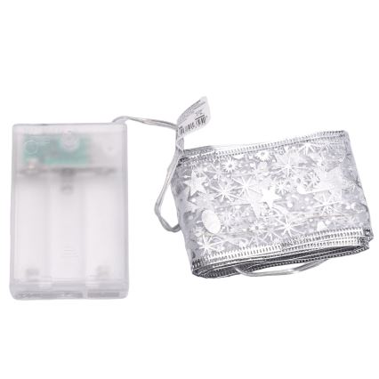 Aigostar - LED Ziemassvētku virtene, 50xLED/3xAA, 5 m, siltā baltā krāsā, sudraba