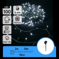 Aigostar - LED Ziemassvētku virtene ar saules enerģiju 100xLED/8 režīmi 12m IP65 auksta balta