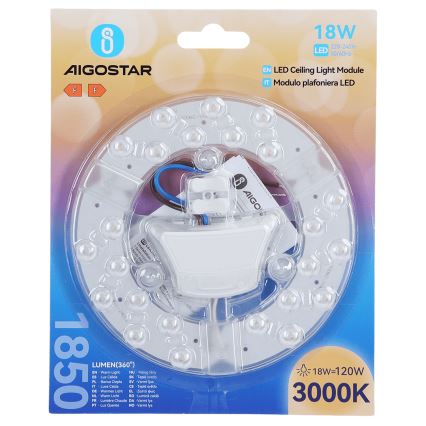Aigostar - magnētiskais LED modulis 18W/230V 3000K