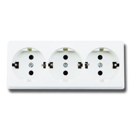 Aigostar - Mājas kontaktligzda 3Z SCHUKO 250/16A