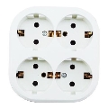 Aigostar - mājas kontaktligzda, 4 ligzdas, SCHUKO 250 V/16 A