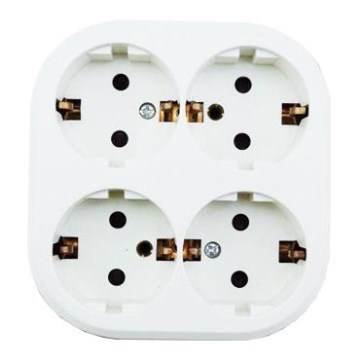 Aigostar - mājas kontaktligzda, 4 ligzdas, SCHUKO 250 V/16 A