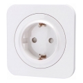 Aigostar - Mājas kontaktligzda ar rāmi SCHUKO 250V/16A balta