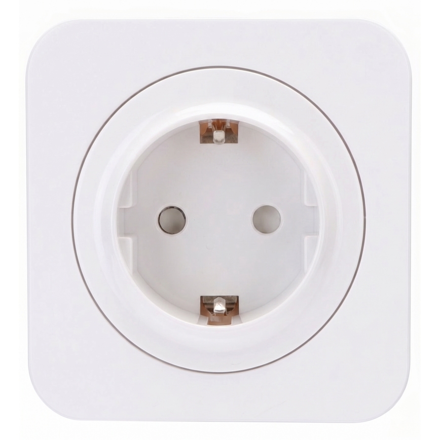 Aigostar - Mājas kontaktligzda ar rāmi SCHUKO 250V/16A balta