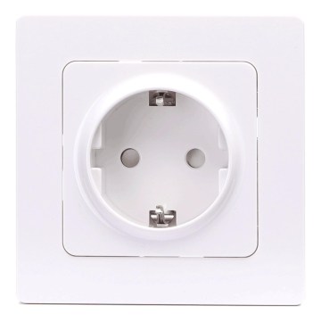 Aigostar - Mājas kontaktligzda ar rāmi SCHUKO 250V balta
