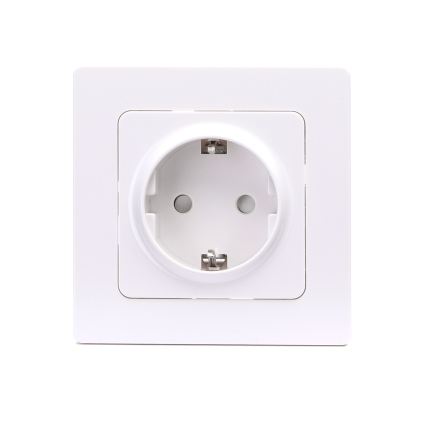 Aigostar - Mājas kontaktligzda ar rāmi SCHUKO 250V balta