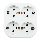 Aigostar - Mājas SCHUKO kontaktligzda, 4 ligzdas, 250 V/16 A