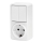 Aigostar - Mājas slēdzis 2P ar kontaktligzdu 1x10A/250V