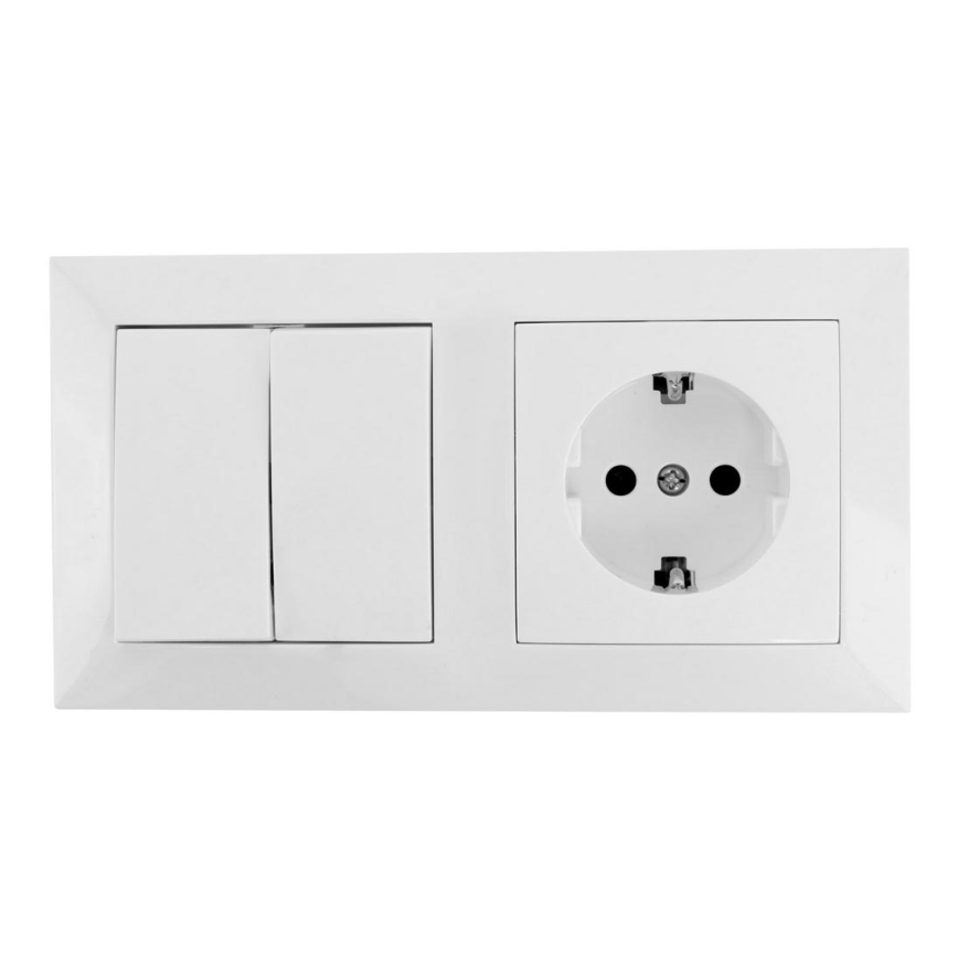 Aigostar - Mājas slēdzis ar kontaktligzdu 1x16A/250V