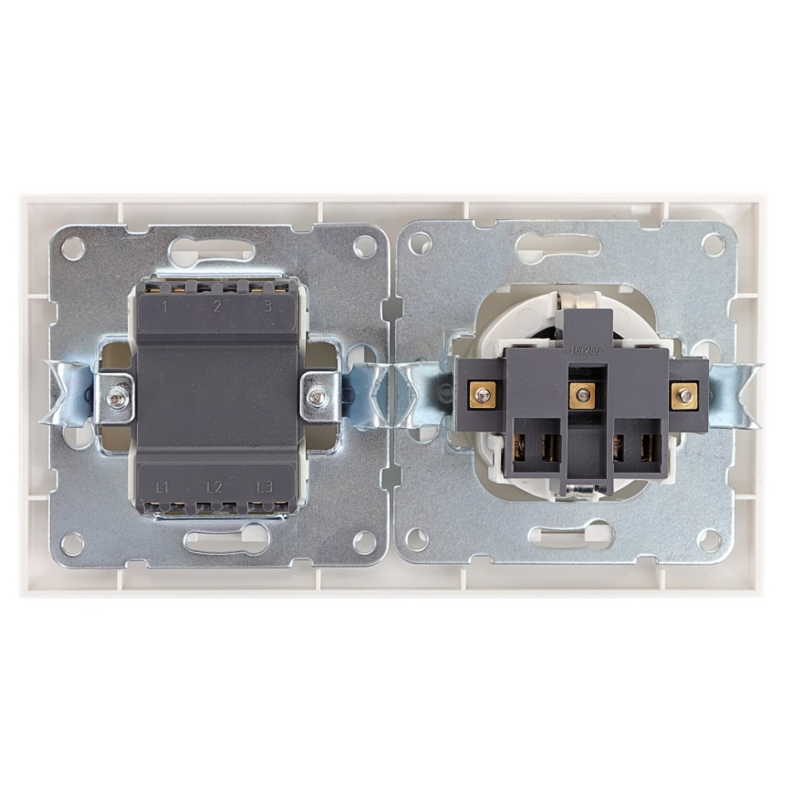 Aigostar - Mājas slēdzis ar kontaktligzdu 1x16A/250V