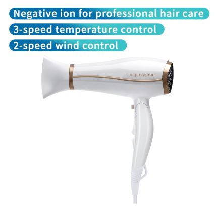 Aigostar - Matu fēns ar jonizatoru 2200W/230V balta