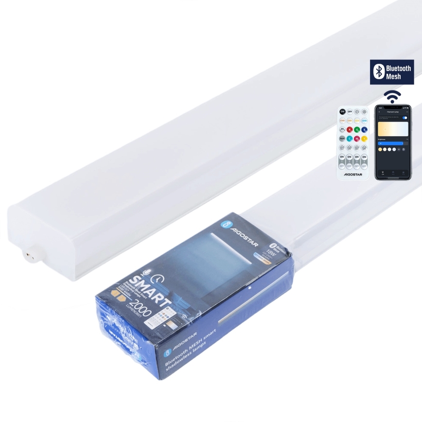Aigostar - MESH LED fluorescējošais gaismeklis LED/18W/230V 3000-6500K