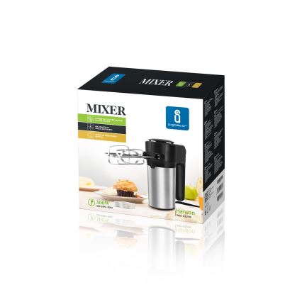 Aigostar - Mikseris 300W/230V melna/hroms
