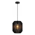 Aigostar - pakaramais gaismeklis ar vadu 1xE27/60W/230V melns, diam. 23 cm