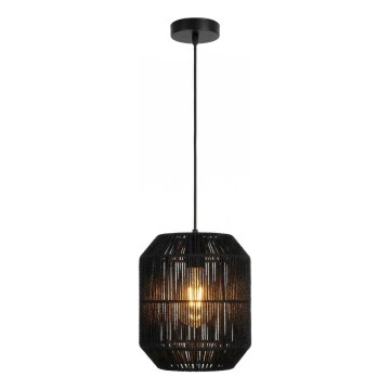 Aigostar - pakaramais gaismeklis ar vadu 1xE27/60W/230V melns, diam. 23 cm