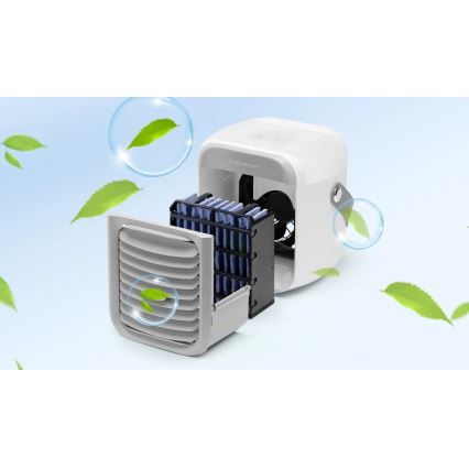 Aigostar - Pārnēsājama air cooler 8W/5V balta
