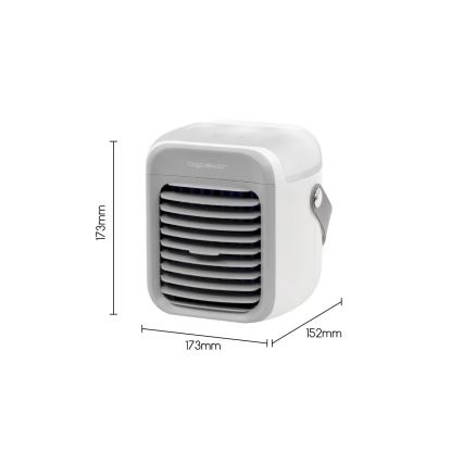 Aigostar - Pārnēsājama air cooler 8W/5V balta