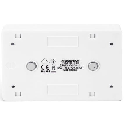 Aigostar - Pārnēsājama LED nakts lampa LED/4xAAA 6500K