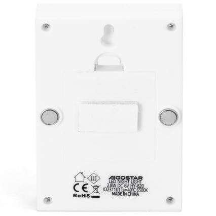 Aigostar - Pārnēsājams LED nakts gaismeklis LED/4xAAA 6500K