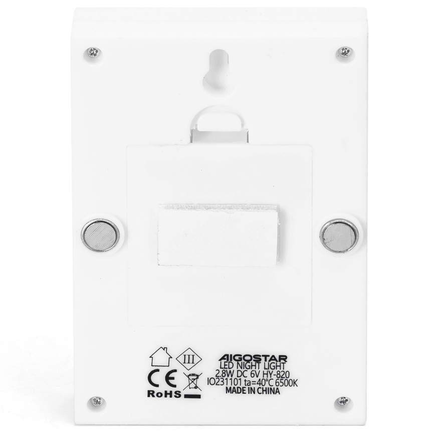 Aigostar - Pārnēsājams LED nakts gaismeklis LED/4xAAA 6500K