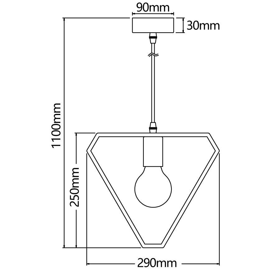 Aigostar - Piekaramā lampa ar vadu 1xE27/60W/230V bēšā krāsā