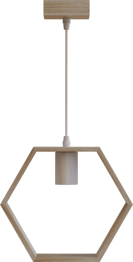 Aigostar - Piekaramā lampa uz vada 1xE27/60W/230V bēša