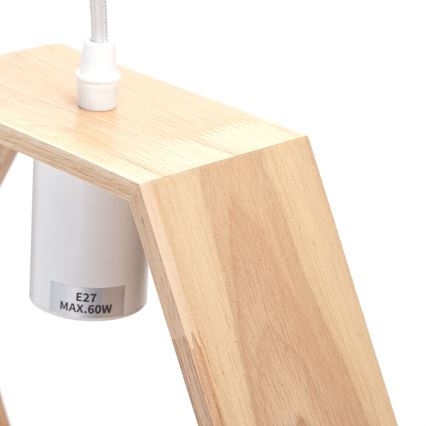 Aigostar - Piekaramā lampa uz vada 1xE27/60W/230V bēša