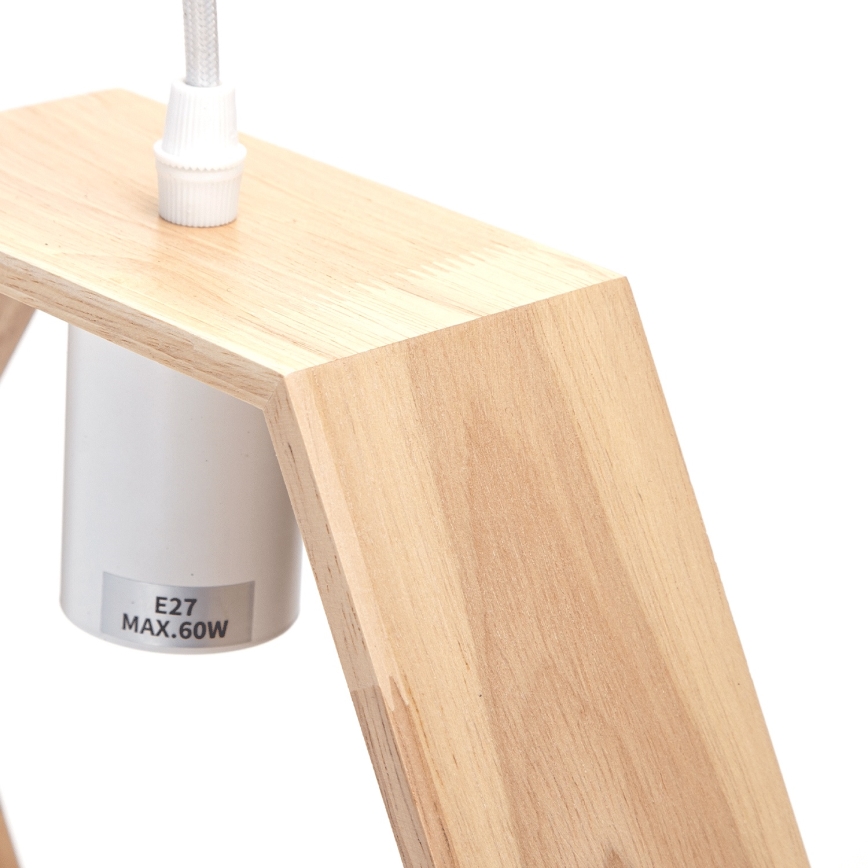 Aigostar - Piekaramā lampa uz vada 1xE27/60W/230V bēša