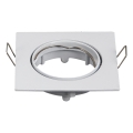 Aigostar - Rāmis iebūvējamam GU10 gaismeklim 8,2x8,2 cm balts