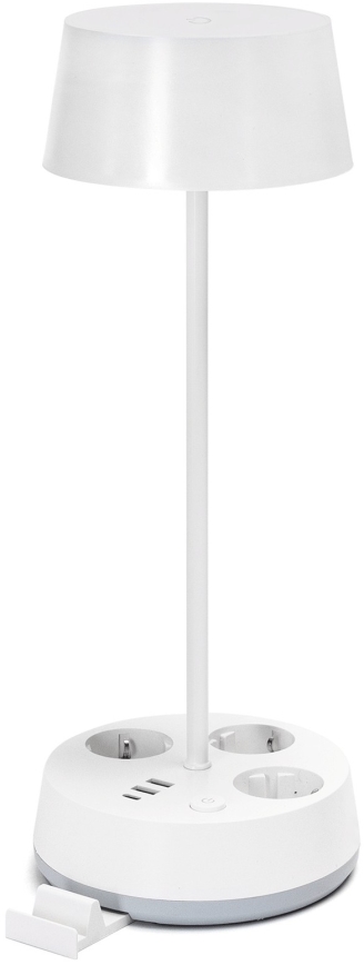 Aigostar - Regulējama LED galda lampa ar kontaktligzdām un USB LED/4,6W/230V 3000/4000/6500K balta