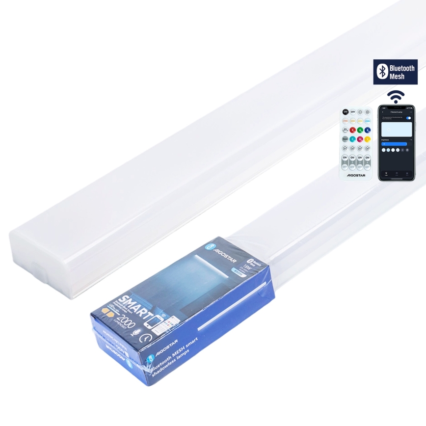 Aigostar - LED ar regulējamu spilgtumu neona gaismeklis MESH LED/18W/230V 6500K + tālvadības pults