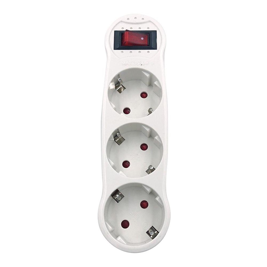 Aigostar - Sadales kontaktligzda ar slēdzi 3x16A/230V