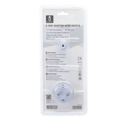 Aigostar - Sadales kontaktligzda ar slēdzi 3x16A/230V